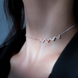 Sterling Silver Luxury HeartBeat Necklaces