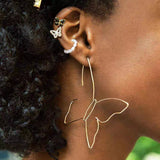 14K Gold-plated Minimalist Butterfly Earrings