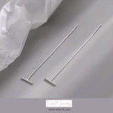 Sterling Silver T-shaped Threader Earrings