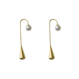 14K Gold-plated Pearl Chic Threader Earrings