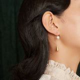 14K Gold-plated Pearl Chic Threader Earrings