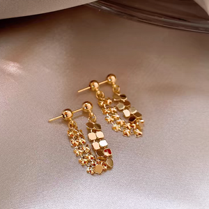 14K Gold-plated Niche Chain Earrings