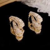 14K Gold Plated Zircon Luxury Earrings