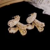 14K Gold Plated Zircon Luxury Earrings