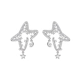 14K Gold-plated Moon Star Earrings