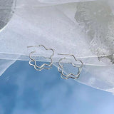 Sterling Silver Flower Hoop Earrings