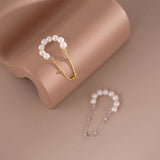 Sterling Silver Pearl Chain Ear Cuffs (1 Pair)