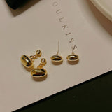 14K Gold-plated Bean Jacket Earrings