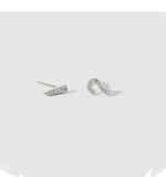 Sterling Silver Asymmetric Question Mark Studs