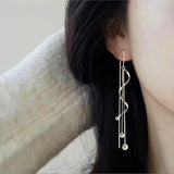 Sterling Silver Wavy Threader Earrings