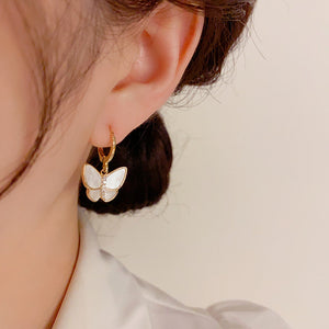 14K Gold-plated Butterfly Earrings