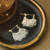 14K Gold-plated Short Tassel Earrings