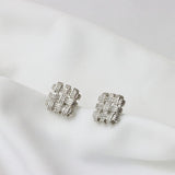 18K Gold-plated Hollow Square Studs