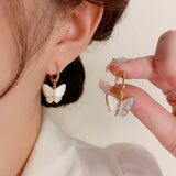 14K Gold-plated Butterfly Earrings