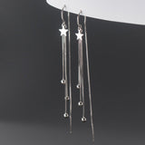 Sterling Silver Star Threader Earrings