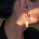 14K Gold-plated G-Word Tassel Earrings