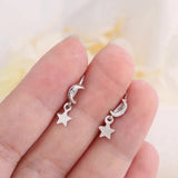 Sterling Silver Star & Moon Earrings