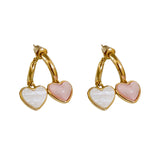 14K Gold-plated Love Cross Earrings