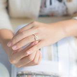 Sterling Silver Luxury Adjustable Daisy Ring