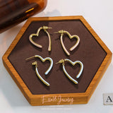 14K Gold-plated Luxury Heart Earrings