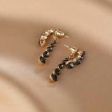 Silver Post Rhinestone Earrings