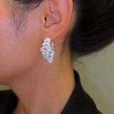 14k Gold-plated luxury Zircon Leaf Earrings