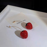 14K Gold-plated Strawberry Threader Earrings