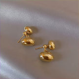 14K Gold-plated Bean Jacket Earrings