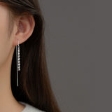 Sterling Silver Chain Threader Earrings