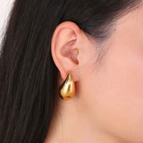 18K Gold-plated Water Drop Stud Earrings