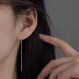 Sterling Silver T-shaped Threader Earrings