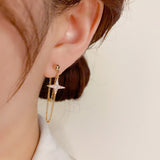 14K Gold-plated Star Tassel Earrings