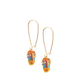 18K Gold-covered Dripping Glaze Earrings