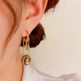 14K Gold-Plated Ball Chain Earrings