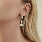 14K Gold-Plated Baroque Pearl Earrings