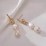 14K Gold-Plated Baroque Pearl Earrings