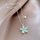 14K Gold-Plated Flower Pearl Necklaces