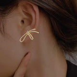 14K Gold-Plated Bow Stud Earrings