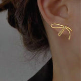 14K Gold-Plated Bow Stud Earrings