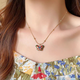 14K Gold-Plated Butterfly Pendant Necklaces