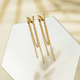 14K Gold-Plated Butterfly Tassel Earrings