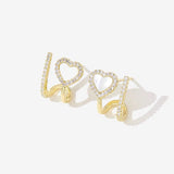 14K Gold-Plated Cherish Heart Studs