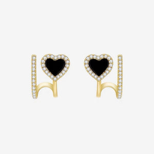 14K Gold-Plated Cherish Heart Studs