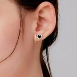 14K Gold-Plated Cherish Heart Studs