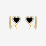 14K Gold-Plated Cherish Heart Studs