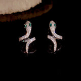 14K Gold-Plated Snake-Shaped Earrings