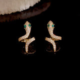 14K Gold-Plated Snake-Shaped Earrings