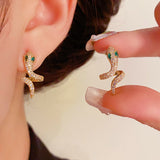 14K Gold-Plated Snake-Shaped Earrings