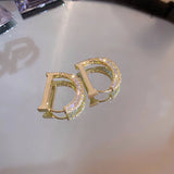 14K Gold-Plated D-shaped Earrings