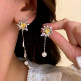 14K Gold-Plated Daisy Earrings